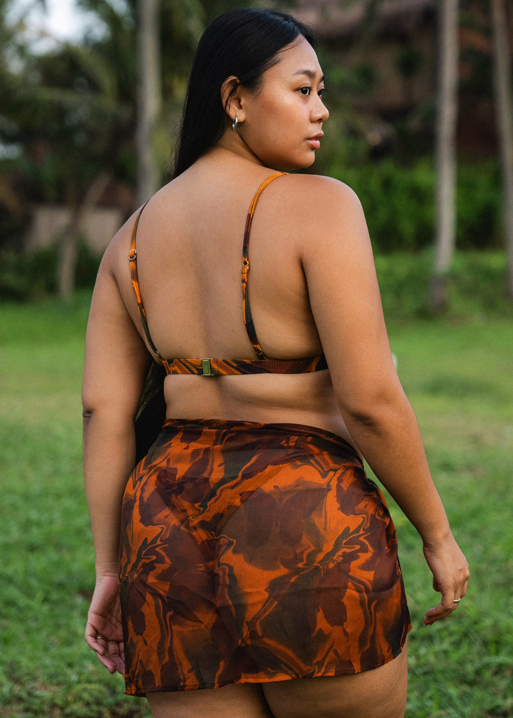 Silk Sarong in Tropical Print